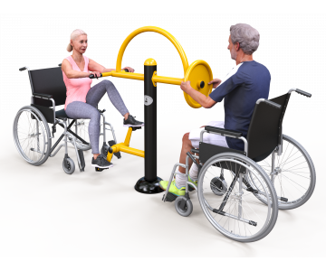 Fitness stroje pre hendikepovaných Exteriérové hendikep fitness HF05 katalógový list